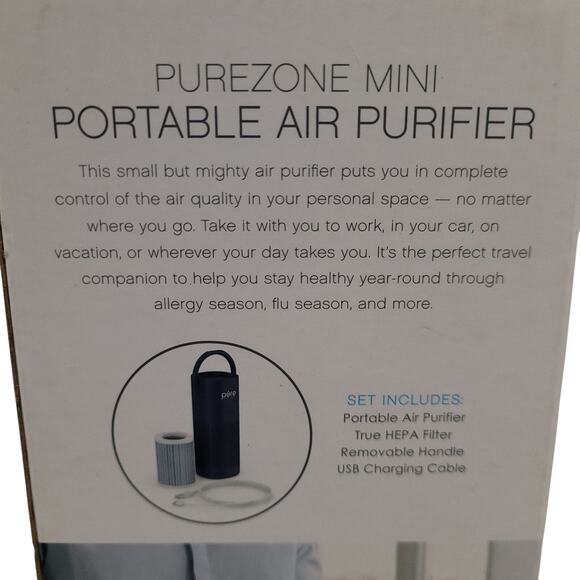 Pure Enrichment PureZone Mini Portable Air Purifier True HEPA Travel Size NEW - Picture 7 of 11